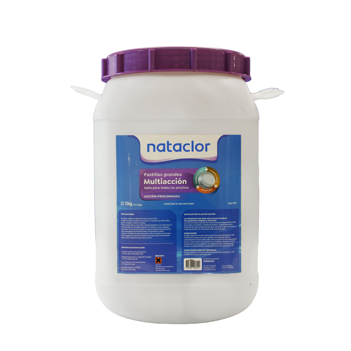 Pastillas Multiacción de 200gr Nataclor 25kg