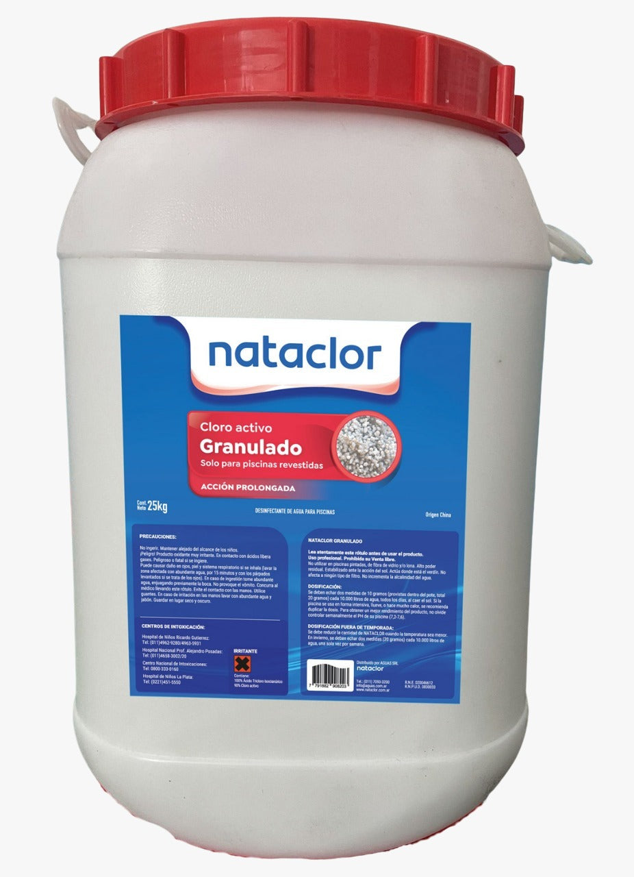 Cloro Activo Granulado Lento 25kg Nataclor